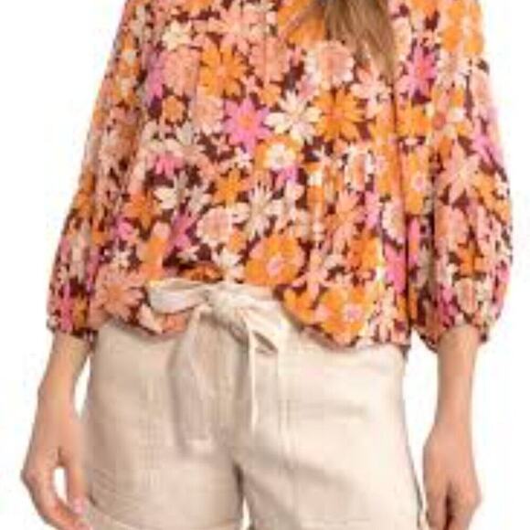 SANCTUARY SEASHORE FLORAL NEW BLOUSE SIZE 2X - Picture 2 of 10